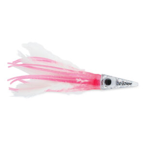 C&H, Tuna Tango Feather Lure, Pink/White Feather Skirt, 5.25 in / 13.3 cm