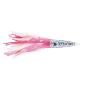 C&H, Wahoo Whacker Feather Lure, Pink/White Feather Skirt, 9 in / 22.8 cm
