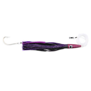 C&H, Wahoo Whacker Rigged & Ready, Black/Purple Skirt, 6 oz / 170 g 12.5 in / 31.75 cm, 10/0 Mustad 7731-DT Hook, AFW Swivel, 200 lb / 90.6 kg Grand Slam Mono, 12 ft / 3.6 m