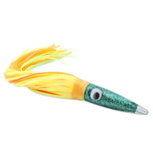 C&H, Wahoo Whacker, Green Yellow/Orange Skirt, 6 oz / 170 g 12.5 in / 31.75 cm