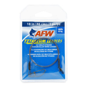 Titanium Surfstrand Bare 1x7 Wire Leaders - 100 lb, 18 in