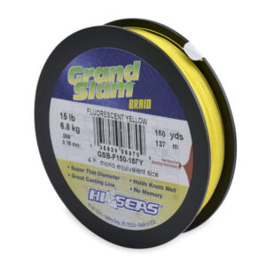 Grand Slam Braid - Fluorescent Yellow - 15 lb (6.8 kg), 150 yd (137 m)