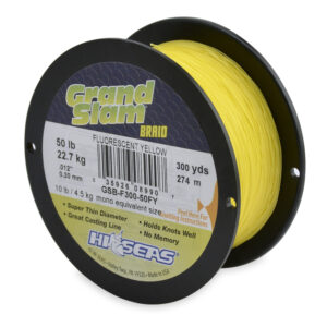 Grand Slam Braid - Fluorescent Yellow - 50 lb (22.6 kg), 300 yd (274 m)