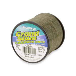 Grand Slam Fluorocarbon Coated Line, 6 lb / 2.7 kg test, .010 in / 0.25 mm dia, Moss Green, 2000 yd / 1828 m, 1/4 lb / 0.11 kg Spool
