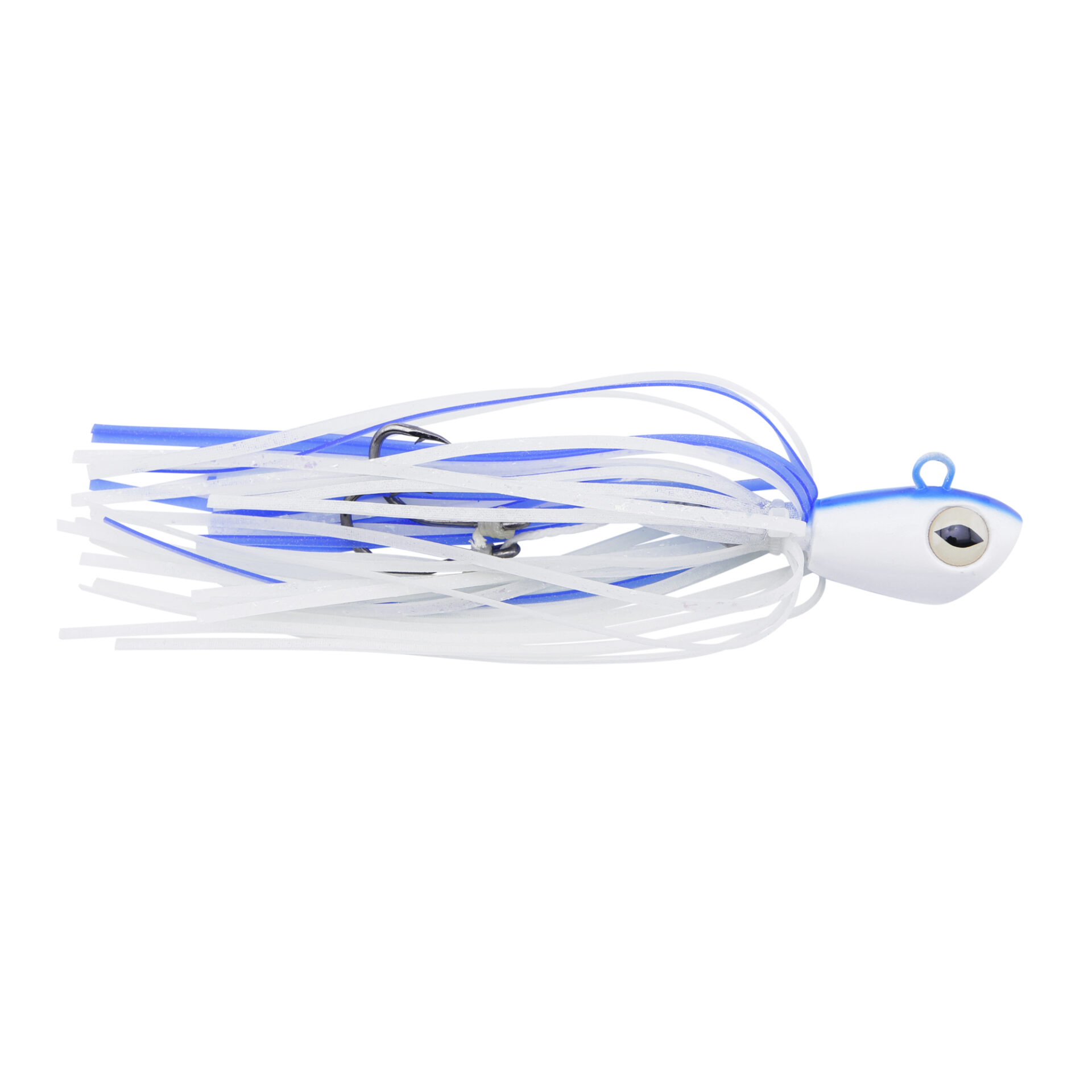 No Alibi, Alien Jig Offshore Series, Glow Blue/White Skirt, 2 oz / 56.6 g White/Blue Head, 5/0 Hooks (2)