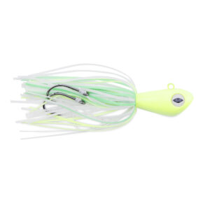 No Alibi, Alien Jig Offshore Series, Glow Green/Chartreuse Skirt, 6 oz / 170 g Green Head, 7/0  Hooks (2)