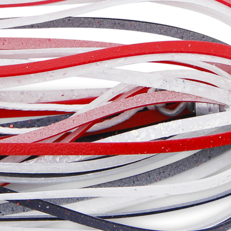 No Alibi, Alien Jig Offshore Series, Glow Red/Black Skirt, 2 oz / 56.6 g Red Head, 5/0 Hooks (2) - Image 3