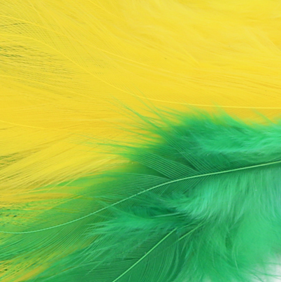 No Alibi, Trolling Feather Lure, Yellow/Green Skirt, 6 oz / 170 g Head - Image 3