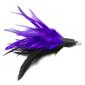 No Alibi, Trolling Feather Lure, Black/Purple Skirt, 1/4 oz / 7.08 g Head, 25 pc