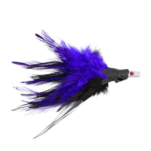 No Alibi, Trolling Feather Lure, Black/Purple Skirt, 1/4 oz / 7.08 g Head