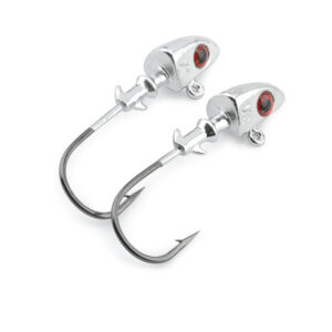 No Alibi, Alien Jig Head, Chrome Series, 1/2 oz / 14.1 g, 3/0 Hook, 2 pc