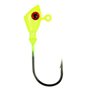 No Alibi, Alien Jig Head, Chartreuse, 3/8 oz / 10.6 g, 5/0 Hook, 3 pc