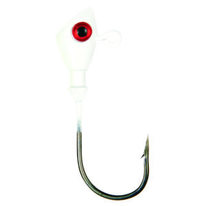 No Alibi, Alien Jig Head, White, 1/4 oz / 7.08 g, 4/0 Hook, 3 pc