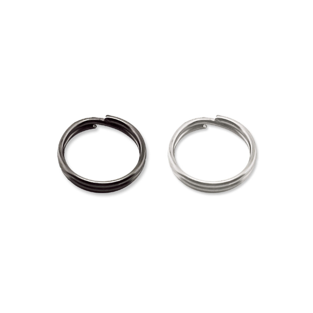 Mighty Mini Stainless Steel Split Ring - Gunmetal Black