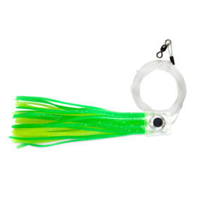 C&H, Lil Stubby Mono Bait Rig, Green/Yelow Skirt, 7/0 Mustad Hook, AFW Swivel, Bait Spring & Pin, 100 lb / 45.3 kg Grand Slam Mono Line, 6 ft / 1.8 m