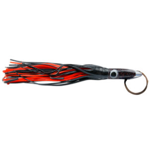C&H, Wahoo Whacker XL Rigged & Ready, Black/Red Skirt, 6 oz / 170 g 16 in / 40.6 cm, 2 10/0 Mustad Hooks, AFW Swivel, 275 lb / 90.6 kg AFW 49 Strand Cable, 6 ft / 1.8 m