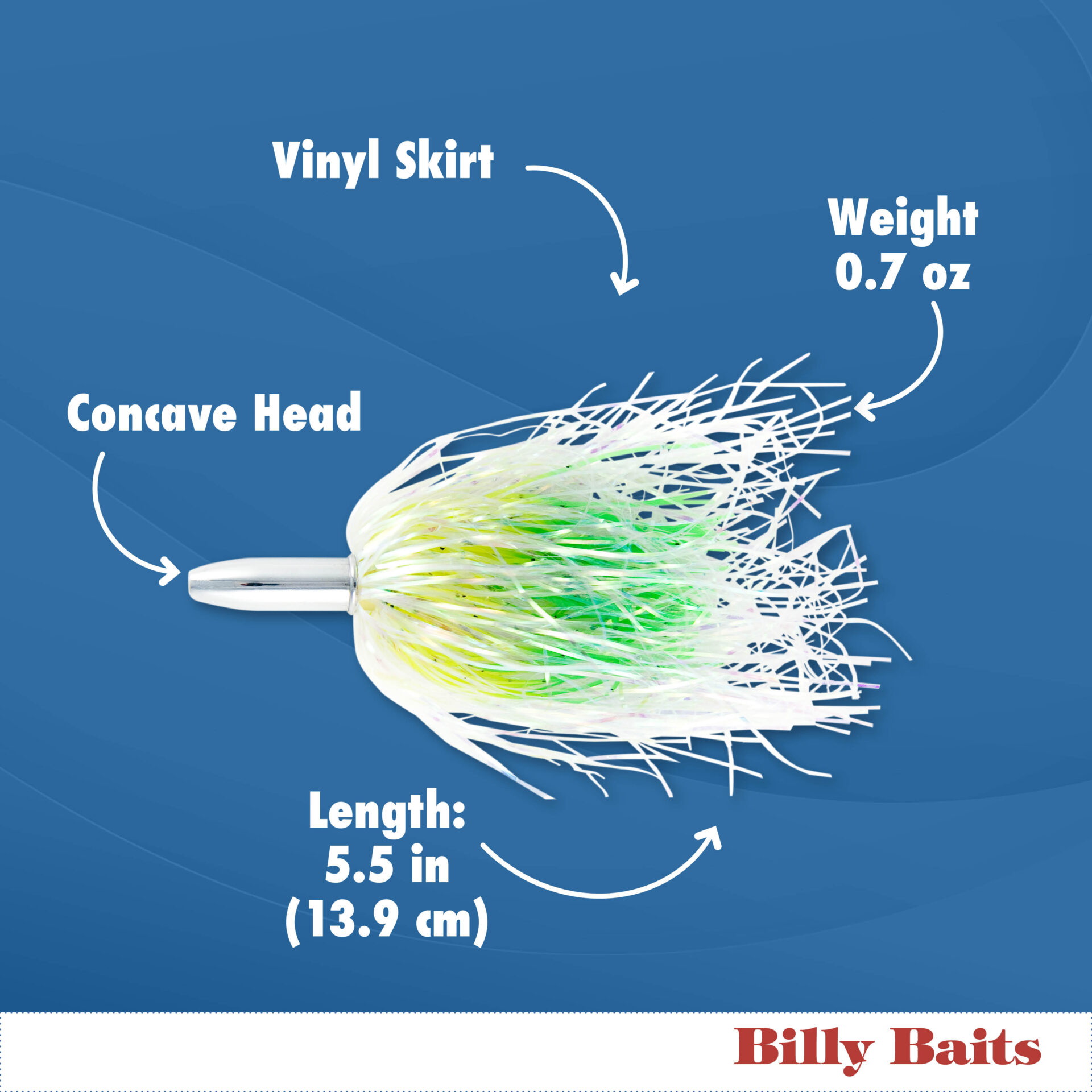 Billy Baits, Mini Turbo Slammer Lure, Black-Red/Red, Concave Head, 5.5 in / 14 cm - Image 6