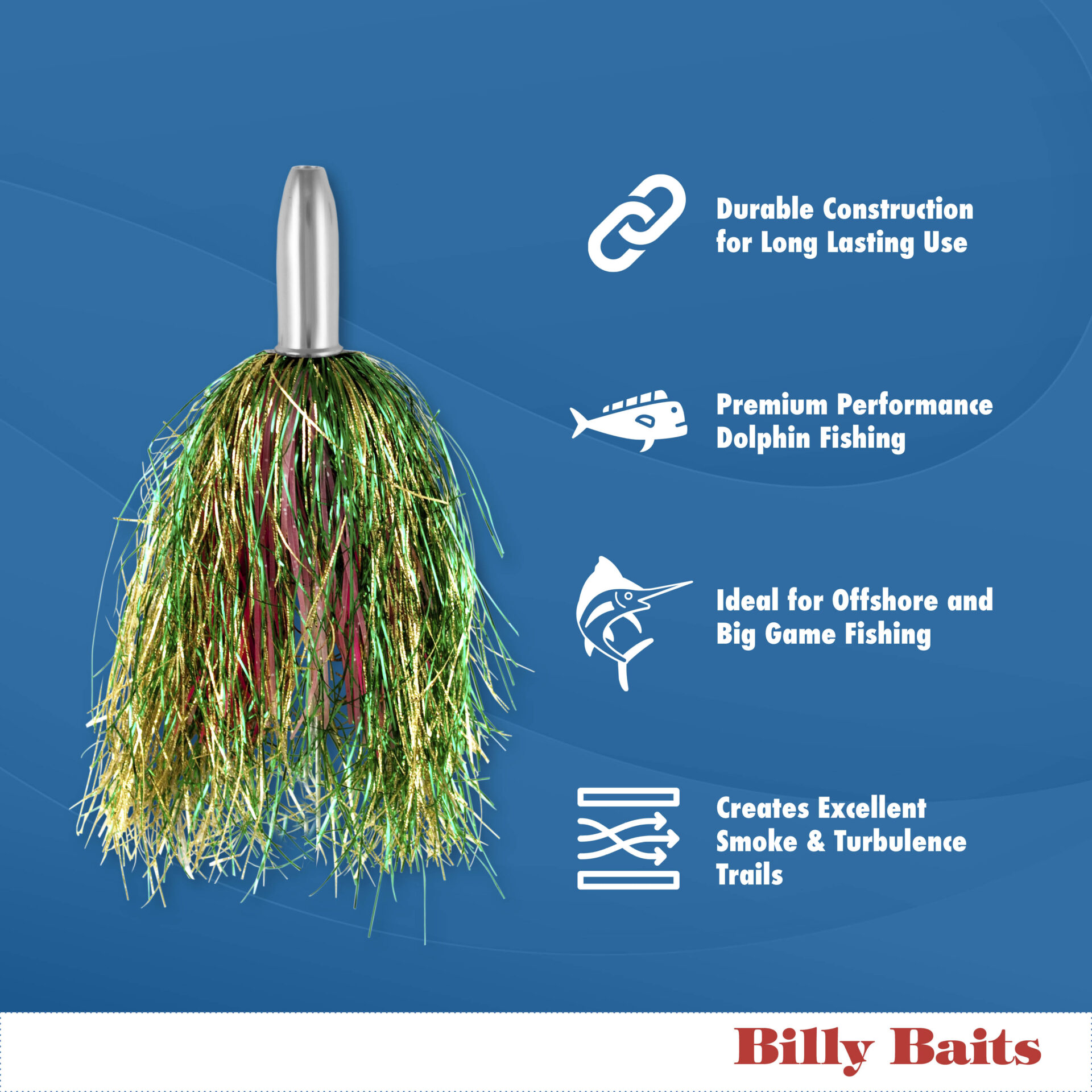 Billy Baits, Mini Turbo Slammer Lure, Black-Red/Red, Concave Head, 5.5 in / 14 cm - Image 9
