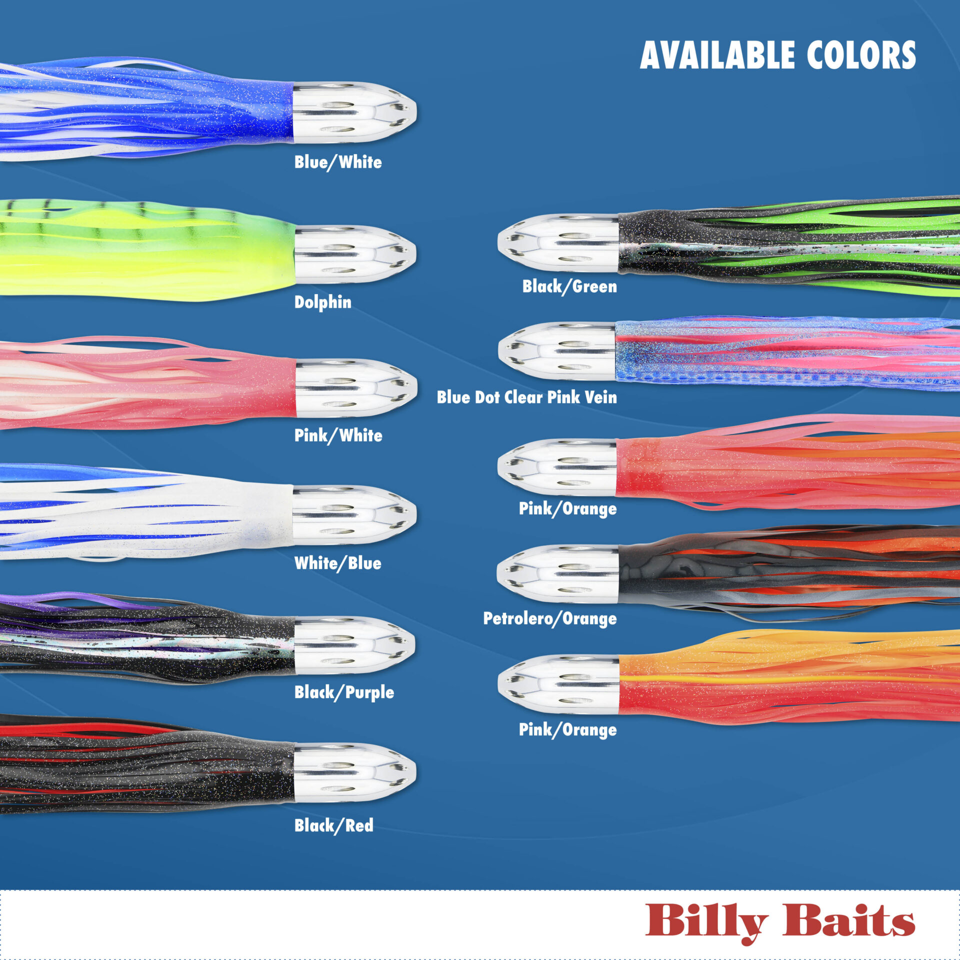 Billy Baits, Mister Big Lure, Ultimate Series, Tie on Skirt Version, Black/Red PVC Skirt, XL, 16 oz / 454 g Head, 16 in / 40.6 cm - Image 11